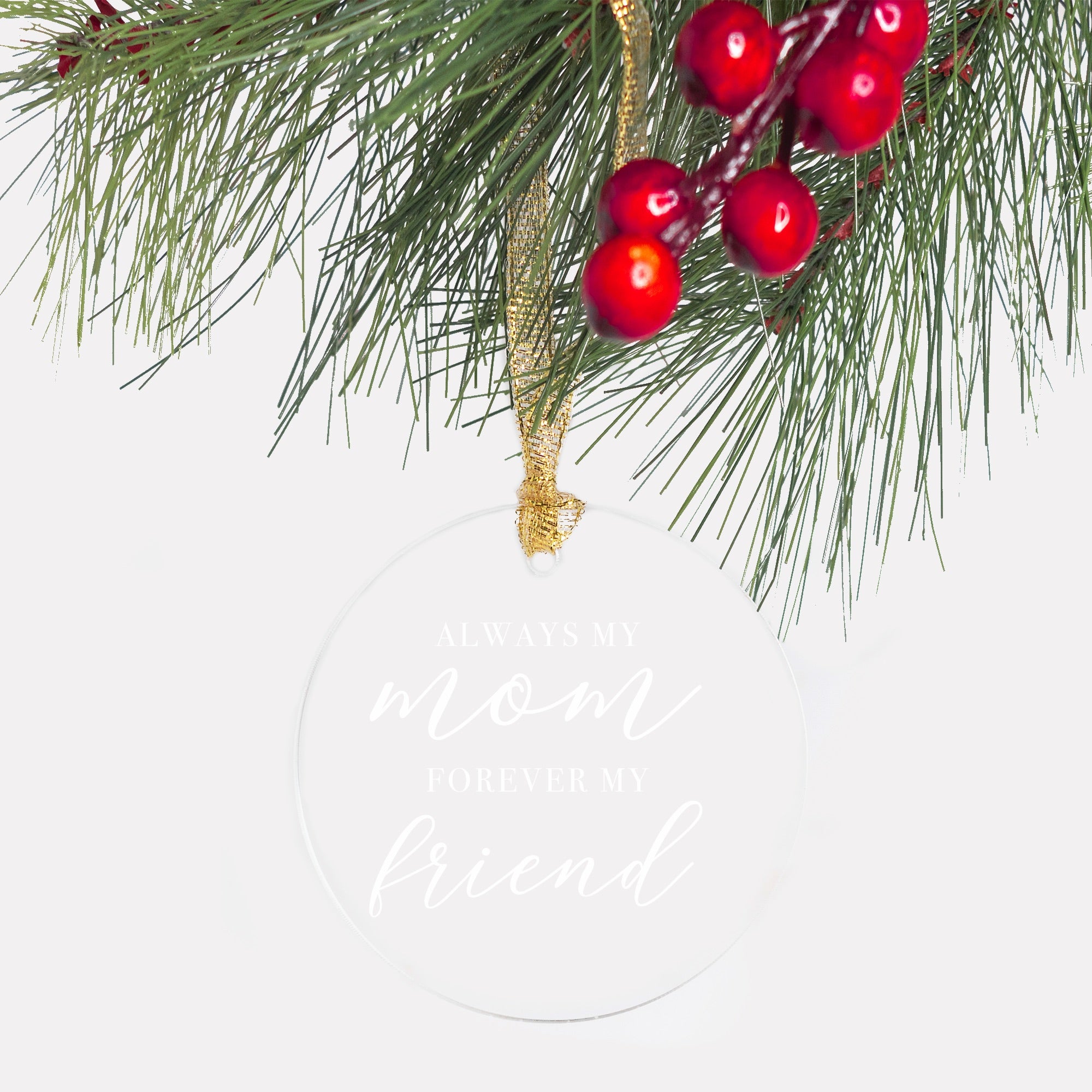 Christmas Gift for Mom - Clear Acrylic Ornament